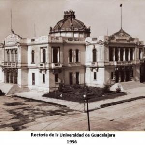 Fachada del Paraninfo de la Universidad de Guadalajara tomada en 1936